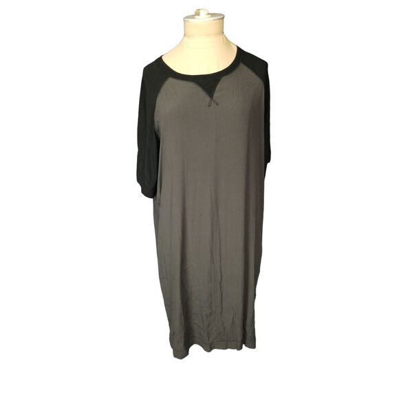 Madewell Colorblock Sheath Dress Gray Black Short Sleeves Size Small - Picture 1 of 3